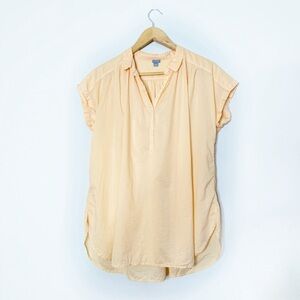 Aerie Light Peach Popover Cotton Blouse Women’s Size Small